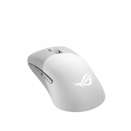 ASUS ROG Keris Wireless AimPoint - Mouse - right-handed - optical - 5 buttons - wireless, wired - 2.4 GHz, USB 2.0, Bluetooth 5.1 LE - moonlight white - 1
