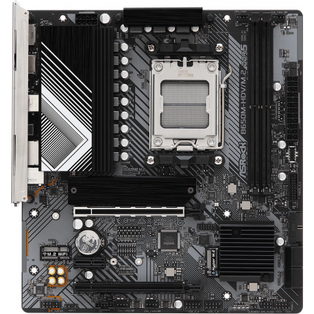 ASRock B650M-HDV / M.2 - Motherboard - micro ATX - Socket AM5 - AMD B650 Chipset - USB 3.2 Gen 1, USB-C 3.2 Gen2, USB-C 3.2 Gen 1 - 2.5 Gigabit LAN - onboard graphics (CPU required) - HD Audio (8-channel) - 1
