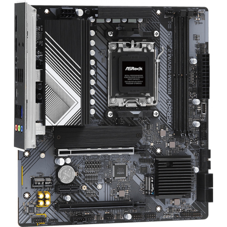ASRock B650M-HDV / M.2 - Motherboard - micro ATX - Socket AM5 - AMD B650 Chipset - USB 3.2 Gen 1, USB-C 3.2 Gen2, USB-C 3.2 Gen 1 - 2.5 Gigabit LAN - onboard graphics (CPU required) - HD Audio (8-channel) - 2