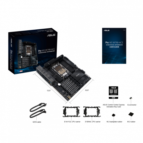 ASUS PRO WS W790-ACE - Motherboard - SSI CEB - LGA4677 Socket-E - W790 Chipset - 10 Gigabit LAN, 2.5 Gigabit LAN - HD Audio (8-channel) - 19