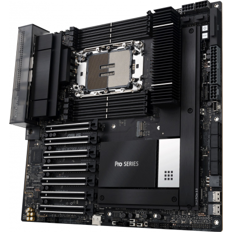 ASUS PRO WS W790E-SAGE SE - Motherboard - SSI EEB - LGA4677 Socket-E - W790 Chipset - USB 3.2 Gen 1, USB 3.2 Gen 2x2, USB-C 3.2 Gen2, USB-C 3.2 Gen 2x2 - 10 Gigabit LAN, Gigabit LAN - HD Audio (8-channel) - 3