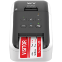 Brother QL-810Wc - Label printer - two-colour (monochrome) - direct thermal - Roll (6.2 cm) - 300 x 600 dpi - up to 110 labels / min - USB 2.0, Wi-Fi(n) - cutter - white, glossy black