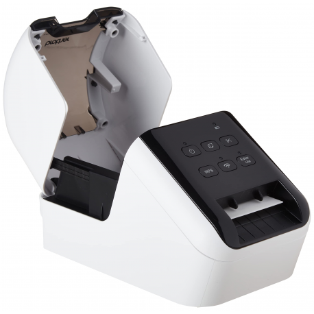 Brother QL-810Wc - Label printer - two-colour (monochrome) - direct thermal - Roll (6.2 cm) - 300 x 600 dpi - up to 110 labels / min - USB 2.0, Wi-Fi(n) - cutter - white, glossy black - 1