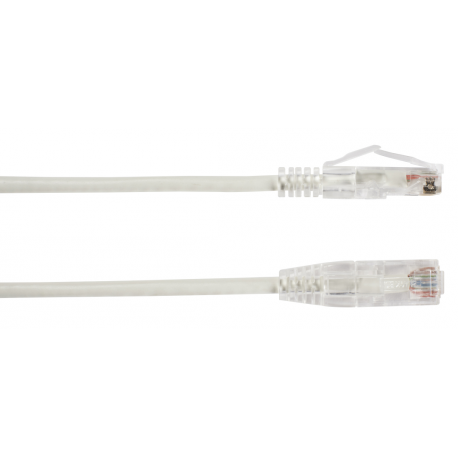Black Box Slim-Net - Patch cable - RJ-45 (M) to RJ-45 (M) - 6.1 m - UTP - CAT 6 - booted, molded, snagless, stranded - white - 2
