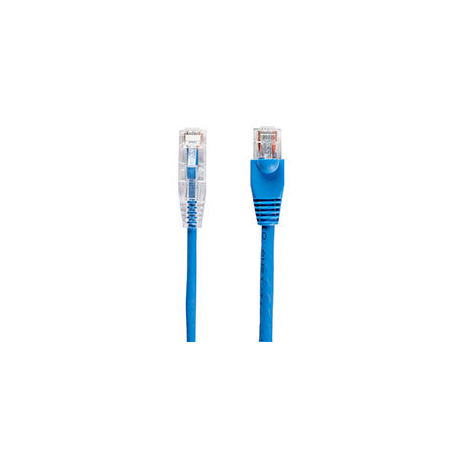Black Box Slim-Net - Patch cable - RJ-45 (M) to RJ-45 (M) - 1.21 m - UTP - CAT 6 - booted, molded, stranded - blue - 1