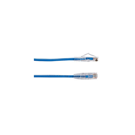 Black Box Slim-Net - Patch cable - RJ-45 (M) to RJ-45 (M) - 1.21 m - UTP - CAT 6 - booted, molded, stranded - blue - 2