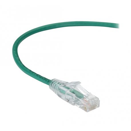 Black Box Slim-Net - Patch cable - RJ-45 (M) to RJ-45 (M) - 3.05 m - UTP - CAT 6 - booted, molded, stranded - green - 0