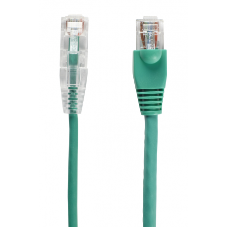 Black Box Slim-Net - Patch cable - RJ-45 (M) to RJ-45 (M) - 3.05 m - UTP - CAT 6 - booted, molded, stranded - green - 4