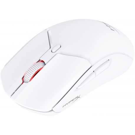 HyperX Pulsefire Haste 2 - Mouse - optical - 6 buttons - wireless, wired - 2.4 GHz, Bluetooth 5.0 - USB wireless receiver - white - 1