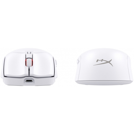 HyperX Pulsefire Haste 2 - Mouse - optical - 6 buttons - wireless, wired - 2.4 GHz, Bluetooth 5.0 - USB wireless receiver - white - 2