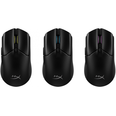 HyperX Pulsefire Haste 2 - Mouse - optical - 6 buttons - wireless, wired - 2.4 GHz, Bluetooth 5.0 - USB wireless receiver - black - 4