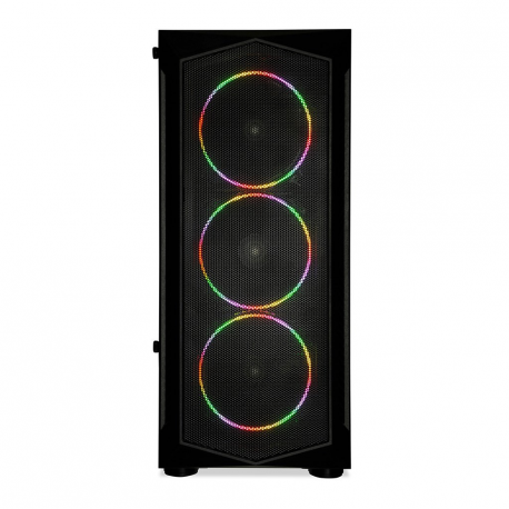 iBOX LUPUS 27 - Tower gaming - ATX - windowed side panel (tempered glass) - no power supply - black - USB/Audio - 8