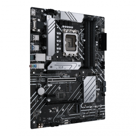 ASUS PRIME B660-PLUS D4 - Motherboard - ATX - LGA1700 Socket - B660 Chipset - USB 3.2 Gen 1, USB 3.2 Gen 2, USB-C 3.2 Gen 2x2, USB-C 3.2 Gen 1 - 2.5 Gigabit LAN - onboard graphics (CPU required) - HD Audio (8-channel) - 2