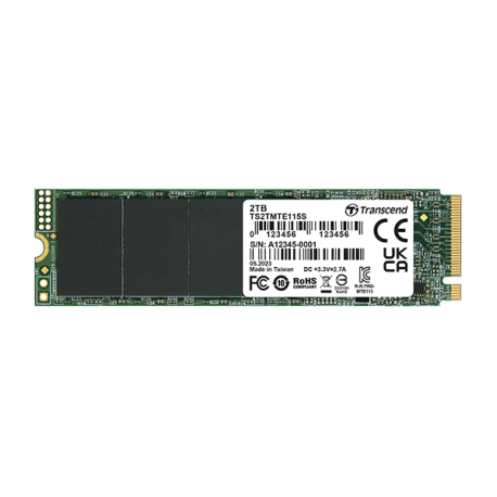 Transcend 115S - SSD - 250 GB - internal - M.2 2280 (double-sided) - PCIe 3.0 x4 (NVMe) - 0
