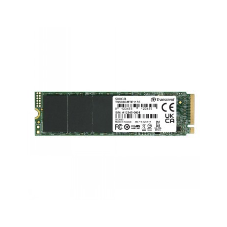 Transcend 115S - SSD - 500 GB - internal - M.2 2280 (double-sided) - PCIe 3.0 x4 (NVMe) - 0