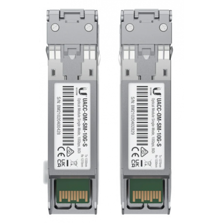 Ubiquiti - SFP (mini-GBIC) transceiver module - GigE - 1000Base-BiDi - LC single-mode - up to 3 km - 1310 nm / 1550 nm (pack of 2) - 3