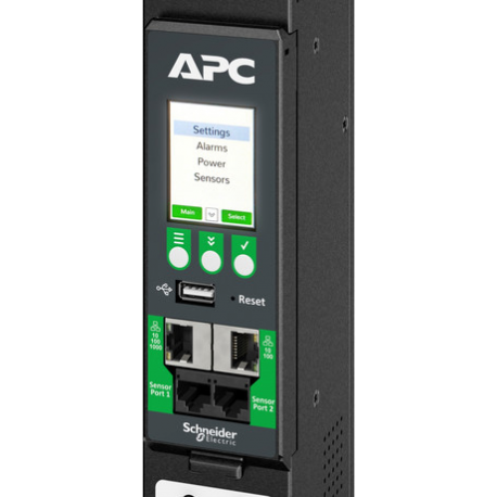 APC NetShelter Rack PDU Advanced - Power distribution unit (rack-mountable) - metered, 230V, 32A - AC 200-240 V - 7.4 kW - 7400 VA - 1-phase - Ethernet 10 / 100, Ethernet 10 / 100 / 1000 - input: IEC 60309 332P6 - output connectors: 40 (20 x IEC 60320 C13 / C15, 20 x IEC 60320 C13 / C15 / C19 / C21) - 0U - 3 m cord - black - TAA Compliant - 2
