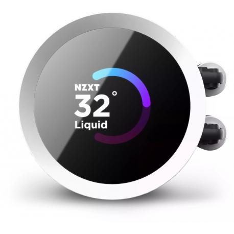 NZXT Kraken 280 RGB - Processor liquid cooling system - (for: AM4, TR4, sTRX4, LGA1200, LGA1700, AM5, LGA115x Socket) - copper - 140 mm - matt white - 7