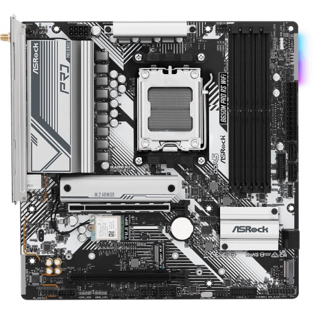 ASRock B650M PRO RS - Motherboard - micro ATX - Socket AM5 - AMD B650 Chipset - USB 3.2 Gen 1, USB 3.2 Gen 2, USB-C 3.2 Gen2, USB-C 3.2 Gen 1 - 2.5 Gigabit LAN - onboard graphics (CPU required) - HD Audio (8-channel) - 1