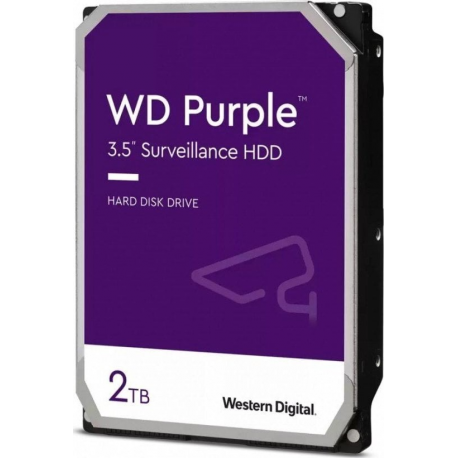 WD Purple Surveillance WD23PURZ - Hard drive - 2 TB - internal - 3.5" - SATA 6Gb / s - buffer: 64 MB - 0