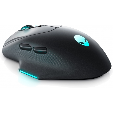Alienware AW620M - Mouse - right-handed - optical - 7 buttons - wireless, wired - USB, 2.4 GHz - Dark Side of the Moon - 0