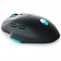 Alienware AW620M - Mouse - right-handed - optical - 7 buttons - wireless, wired - USB, 2.4 GHz - Dark Side of the Moon