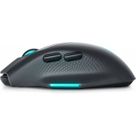 Alienware AW620M - Mouse - right-handed - optical - 7 buttons - wireless, wired - USB, 2.4 GHz - Dark Side of the Moon - 4