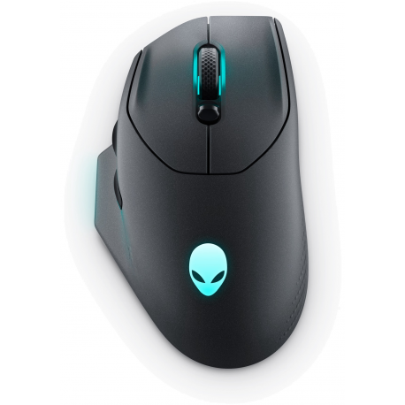 Alienware AW620M - Mouse - right-handed - optical - 7 buttons - wireless, wired - USB, 2.4 GHz - Dark Side of the Moon - 5