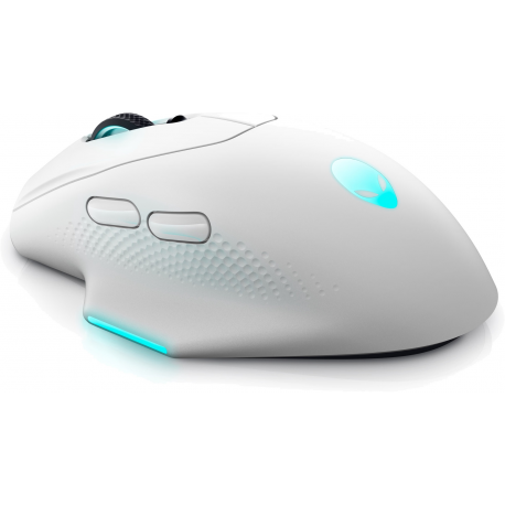 Alienware AW620M - Mouse - right-handed - optical - 7 buttons - wireless, wired - USB, 2.4 GHz - lunar light - 0