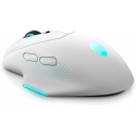 Alienware AW620M - Mouse - right-handed - optical - 7 buttons - wireless, wired - USB, 2.4 GHz - lunar light