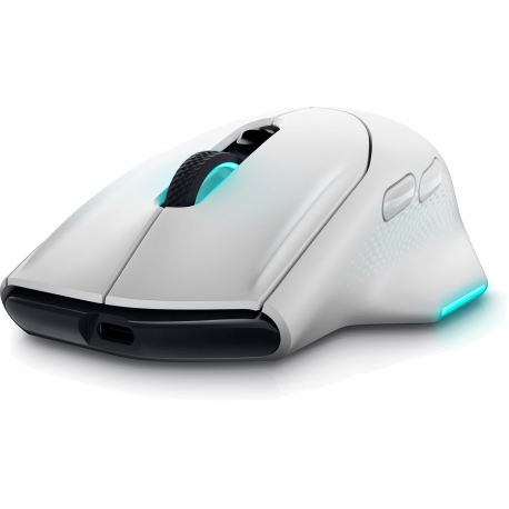 Alienware AW620M - Mouse - right-handed - optical - 7 buttons - wireless, wired - USB, 2.4 GHz - lunar light - 1