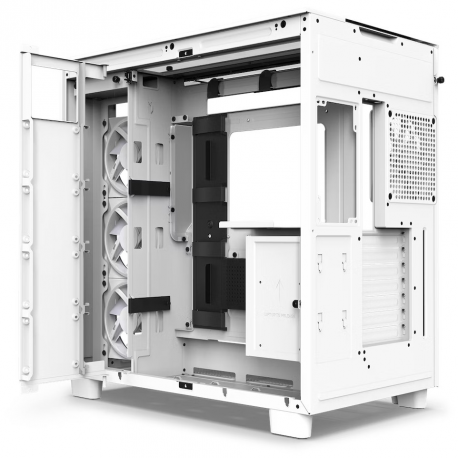 NZXT H series H9 Elite - Mid tower - ATX - windowed side panel (tempered glass) - no power supply - matt white - USB / Audio - 5