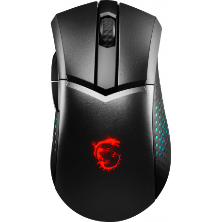 MSI Clutch GM51 - Mouse - lightweight - right-handed - optical - 6 buttons - wireless, wired - Bluetooth, 2.4 GHz - USB wireless receiver - 0