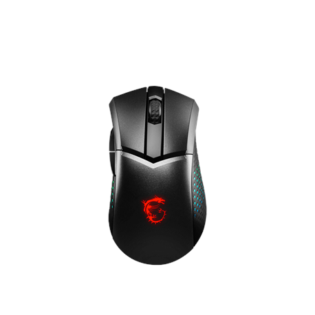 MSI Clutch GM51 - Mouse - lightweight - right-handed - optical - 6 buttons - wireless, wired - Bluetooth, 2.4 GHz - USB wireless receiver - 1
