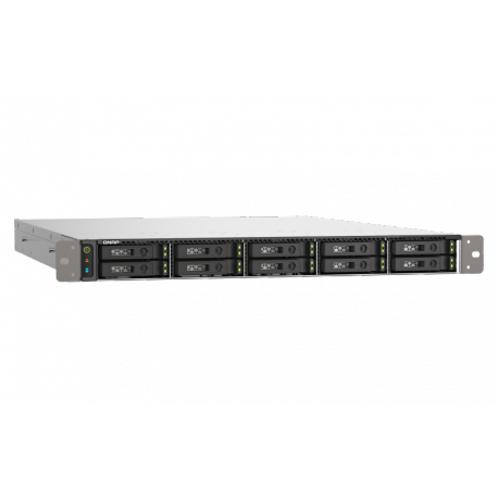 QNAP TS-h1090FU - NAS server - 10 bays - rack-mountable - SATA 6Gb / s  /  PCIe (NVMe)  /  U.2 - RAID 0, 1, 5, 6, 10, 50, JBOD, 60 - RAM 128 GB - 25 Gigabit Ethernet  /  2.5 Gigabit Ethernet - iSCSI support - 1U - 4