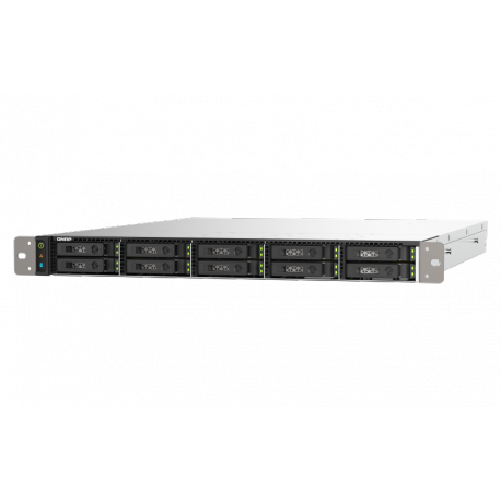 QNAP TS-h1090FU - NAS server - 10 bays - rack-mountable - SATA 6Gb / s  /  PCIe (NVMe)  /  U.2 - RAID 0, 1, 5, 6, 10, 50, JBOD, 60 - RAM 128 GB - 25 Gigabit Ethernet  /  2.5 Gigabit Ethernet - iSCSI support - 1U - 5