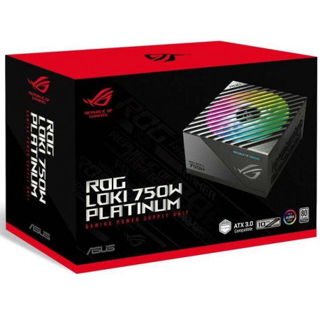 ASUS ROG Loki SFX-L Platinum - Power supply (internal) - ATX 3.0 / SFX-L - 80 PLUS Platinum - AC 100-240 V - 750 Watt - 0