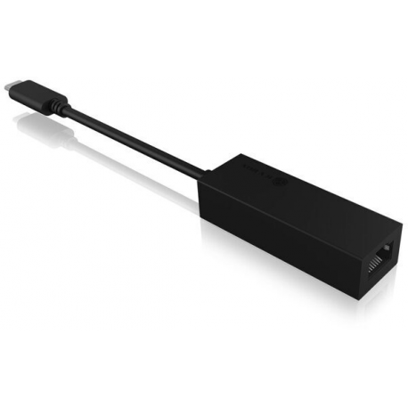 ICY BOX IB-LAN100-C3 - Network adapter - USB-C 3.0 - Gigabit Ethernet x 1 - black - 0