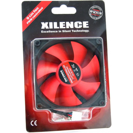 Xilence Red Wing - Case fan - 92 mm - black, red - 1