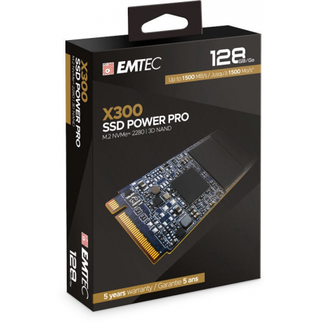 EMTEC Power Pro X300 - SSD - 128 GB - internal - M.2 2280 - PCIe 3.0 x4 (NVMe) - 2