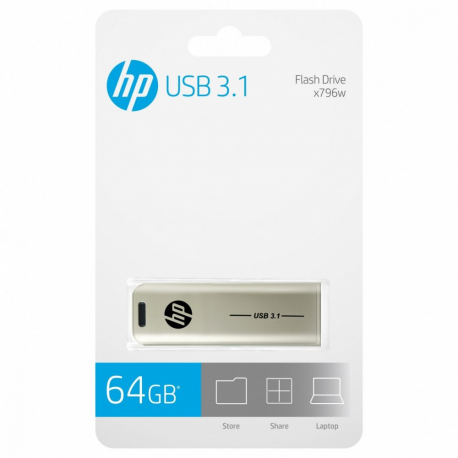 HP x796w - USB flash drive - 64 GB - USB 3.1 Gen 1 - 4
