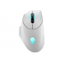 Alienware AW620M - Mouse - right-handed - optical - 7 buttons - wireless, wired - USB, 2.4 GHz - lunar light - retail - box