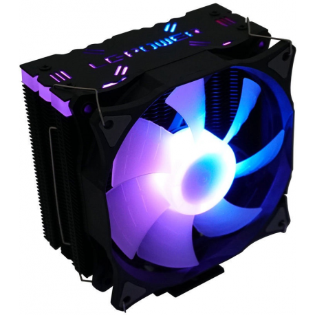 LC Power LC-CC-120-ARGB-PRO - Processor cooler - (for: LGA775, LGA1156, AM2, AM2+, LGA1366, AM3, LGA1155, AM3+, LGA2011, FM1, FM2, LGA1150, LGA2011-3, LGA1151, AM4, LGA2066) - aluminium and copper - 120 mm - black - 4