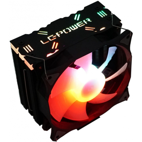 LC Power LC-CC-120-ARGB-PRO - Processor cooler - (for: LGA775, LGA1156, AM2, AM2+, LGA1366, AM3, LGA1155, AM3+, LGA2011, FM1, FM2, LGA1150, LGA2011-3, LGA1151, AM4, LGA2066) - aluminium and copper - 120 mm - black - 9
