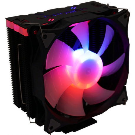 LC Power LC-CC-120-ARGB-PRO - Processor cooler - (for: LGA775, LGA1156, AM2, AM2+, LGA1366, AM3, LGA1155, AM3+, LGA2011, FM1, FM2, LGA1150, LGA2011-3, LGA1151, AM4, LGA2066) - aluminium and copper - 120 mm - black - 11