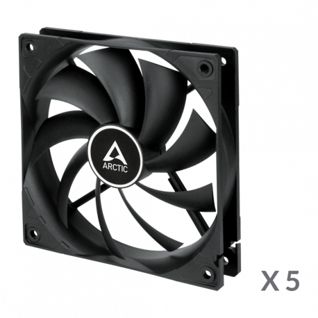 ARCTIC F12 - Rev 3 - case fan - 120 mm - black (pack of 5) - 1