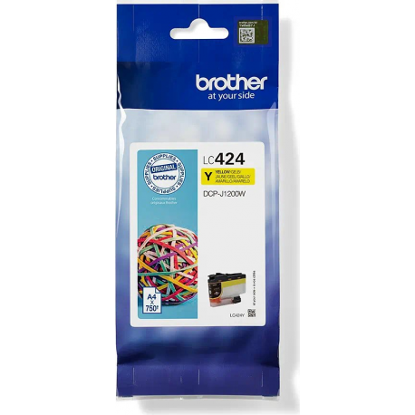 Brother LC424Y - Yellow - original - ink cartridge - for Brother DCP-J1200W - 1