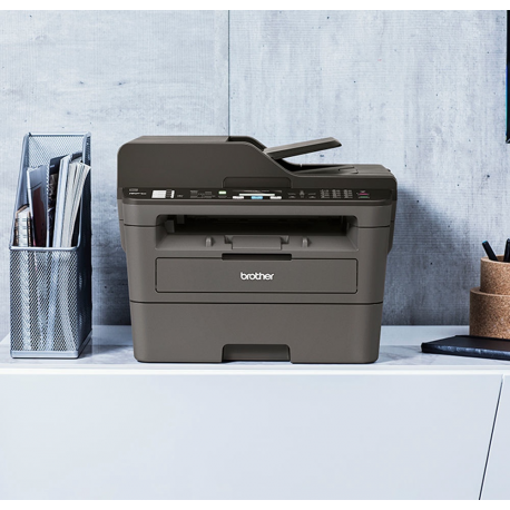 Brother MFC-L2710DN - Multifunction printer - B/W - laser - Legal (216 x 356 mm) (original) - A4/Legal (media) - up to 30 ppm (printing) - 250 sheets - 33.6 Kbps - USB 2.0, LAN - 4