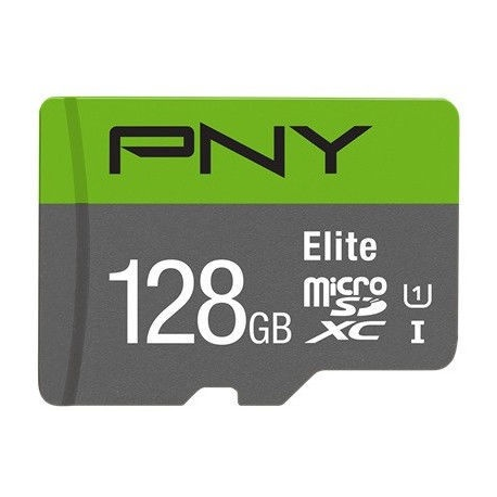 PNY Elite - Flash memory card - 128 GB - UHS-I U1  /  Class10 - microSDXC UHS-I - 0