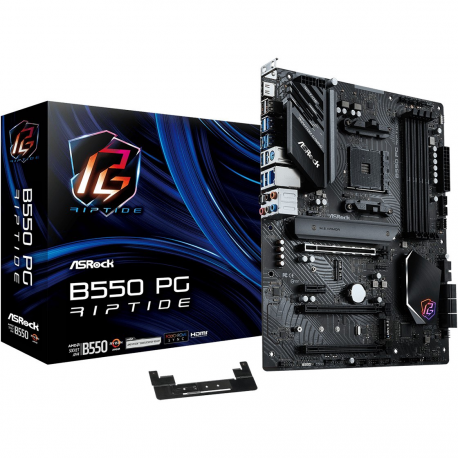 ASRock B550 PG Riptide - Motherboard - ATX - Socket AM4 - AMD B550 Chipset - USB-C Gen2, USB 3.2 Gen 1, USB 3.2 Gen 2 - 2.5 Gigabit LAN - onboard graphics (CPU required) - HD Audio (8-channel) - 10